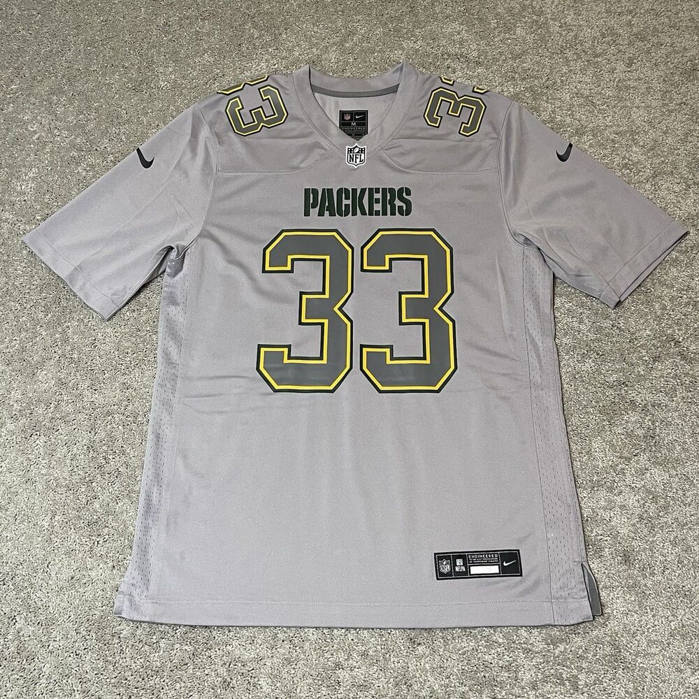 Nike Aaron Jones #33 Green Bay Packers NFL Atmosphere Alternate Jersey Size M